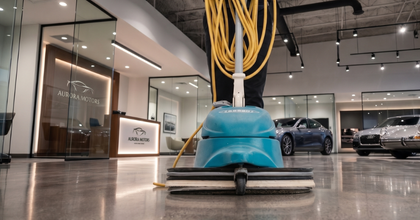 Vehicle Showroom Floor Polishing